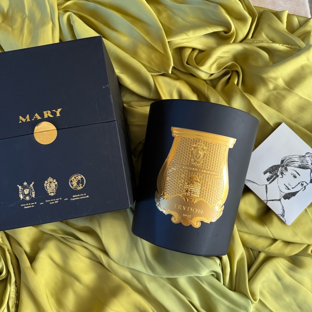 Empty CIRE TRUDON Limited Edition Great Mary Black Candle 3kg/2800g w Box & Art